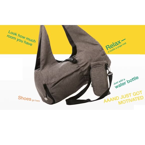 DSW Packable Carryall/Duffle/Tote Gym/Hand Bag & Matching Water Bottle Pouch Set - Picture 1 of 7